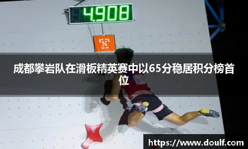成都攀岩队在滑板精英赛中以65分稳居积分榜首位