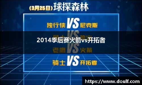 2014季后赛火箭vs开拓者