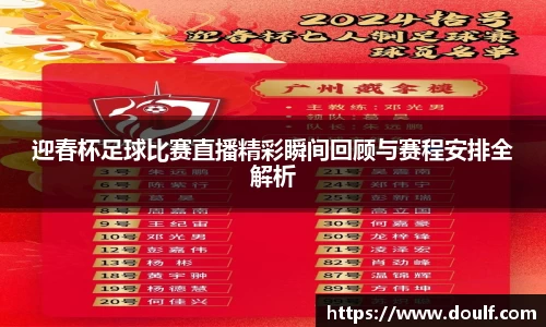 迎春杯足球比赛直播精彩瞬间回顾与赛程安排全解析