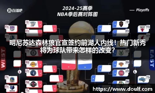 明尼苏达森林狼官宣签约前湖人内线！热门新秀将为球队带来怎样的改变？